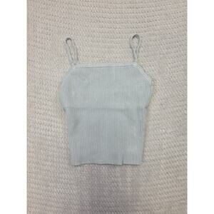 Abercrombie & Fitch Shirt Womens XS Gray Ribbed Tank Top Mini Stretch